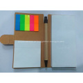 Conjunto de canetas promocionais papel reciclado Notebook